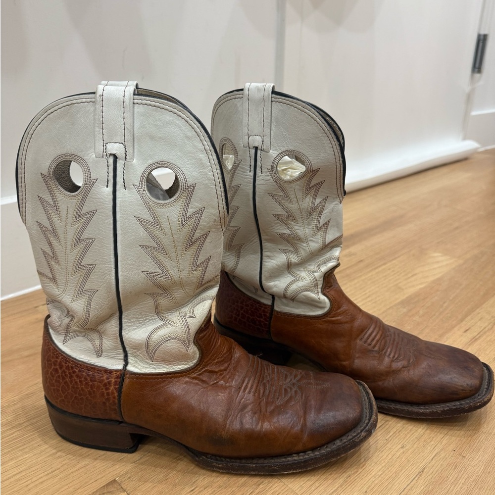Larry Mahan Square Toe Vintage Western Cowboy Boots Mens- size 9 mens